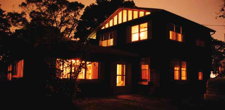 One last view of the house, the night before it was sold (Tuesday, May 30, 2002 at 9pm).