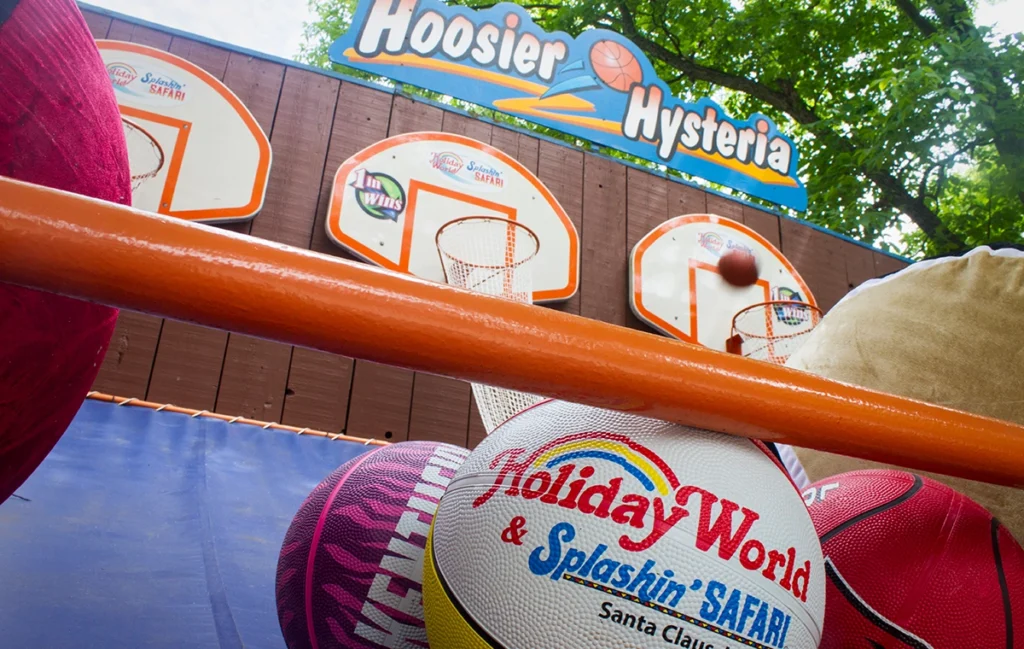Hoosier Hysteria basketball game at Holiday World.