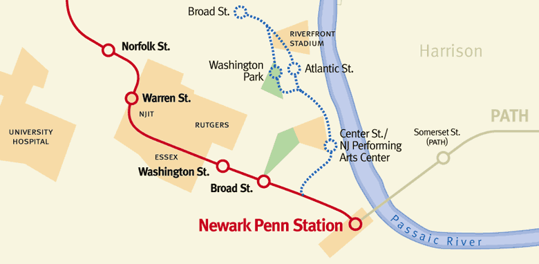 Map of Newark City Subway